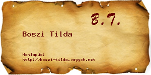 Boszi Tilda névjegykártya